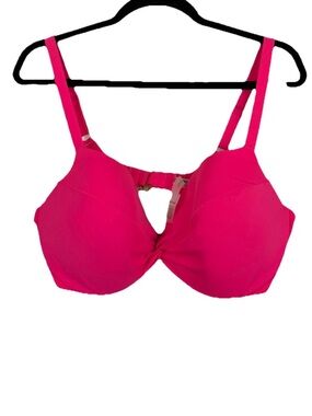 Victoria's Secret Hot Pink Front-Twist Swimear Top Bra Sz 40D